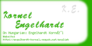 kornel engelhardt business card